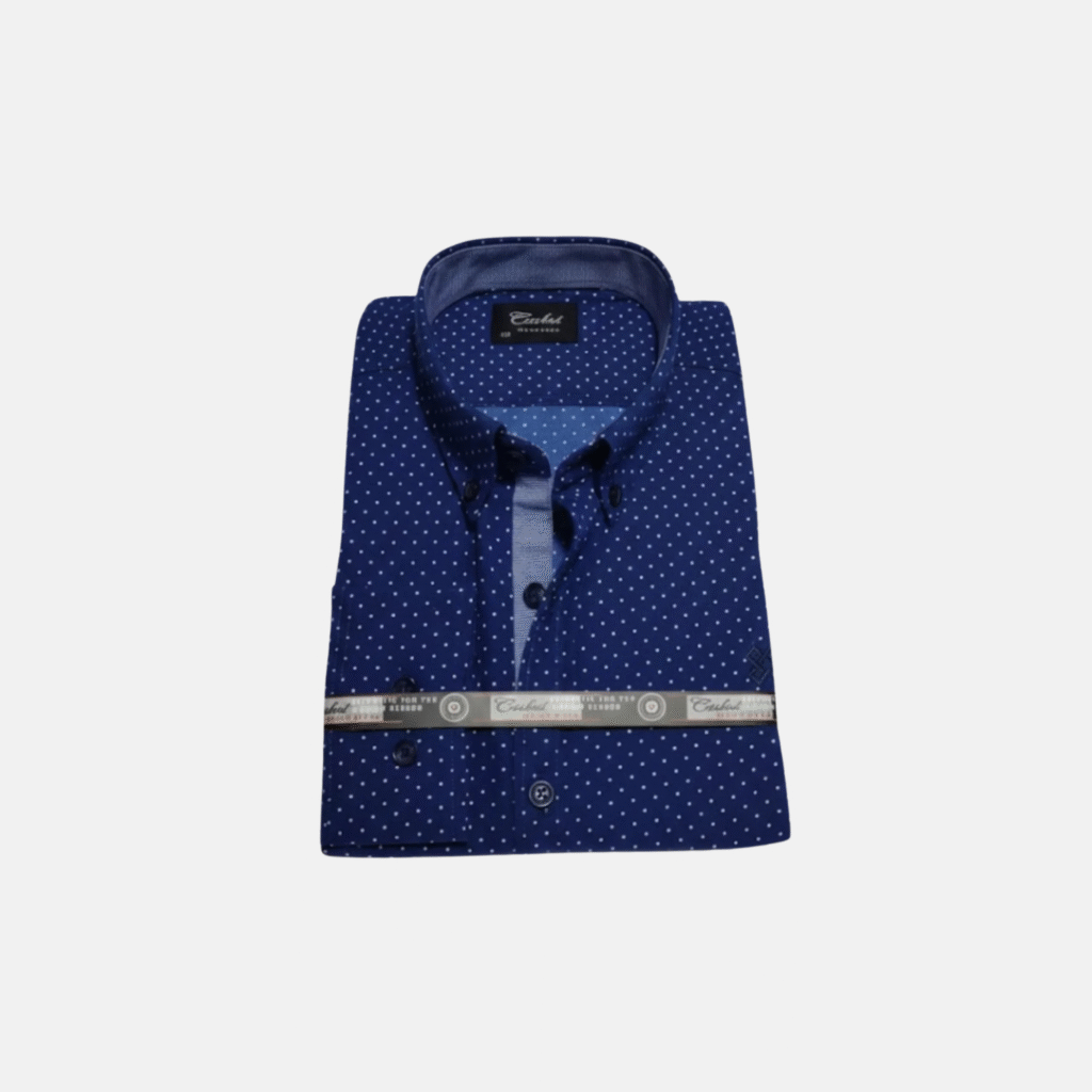 Navy Pinpoint Shirt