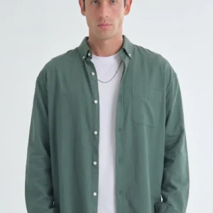 Navy Pinpoint Shirt 1 - green, L