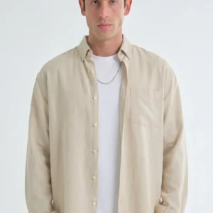 Navy Pinpoint Shirt 4 - green, M